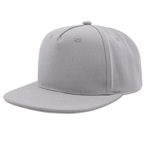 SEYUFN Kinder Baseballmütze Baby Mädchen Jungen Kappe Cap Baseballkappe mit Flacher Krempe für Kinder Jungen Sport Hut mit Cartoon-Muster Mädchen (Hellgrau, 2-4 Jahre(52cm)) von SEYUFN