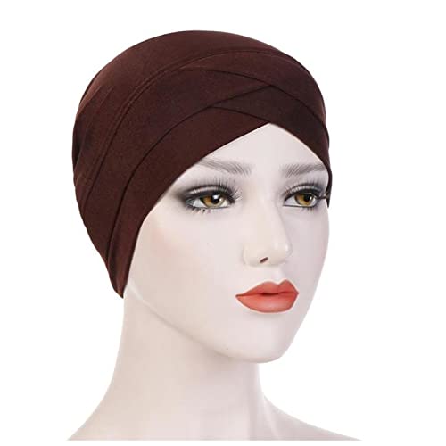 Stirnband Damen Frauen Samt Turban Hut Stirnband Muslim Hijab Caps Weibliche weiche Bandana Stirnband Hijabs Kopf Wrap Haar Zubehör Stirnband (Size : 20) von SEvso