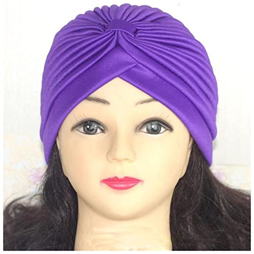 Stirnband Damen Frauen Samt Turban Hut Stirnband Muslim Hijab Caps Weibliche weiche Bandana Stirnband Hijabs Kopf Wrap Haar Zubehör Stirnband (Size : 64) von SEvso