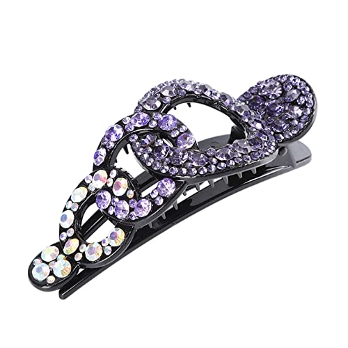 Stirnband Damen Rhinestone Haarnadelblume Duckbill Haar Krallen Vintage Haarspangen Haarschmuck for Frauen, die Pferdeschwanz Headwear glänzt Stirnband (Size : 0102-F) von SEvso