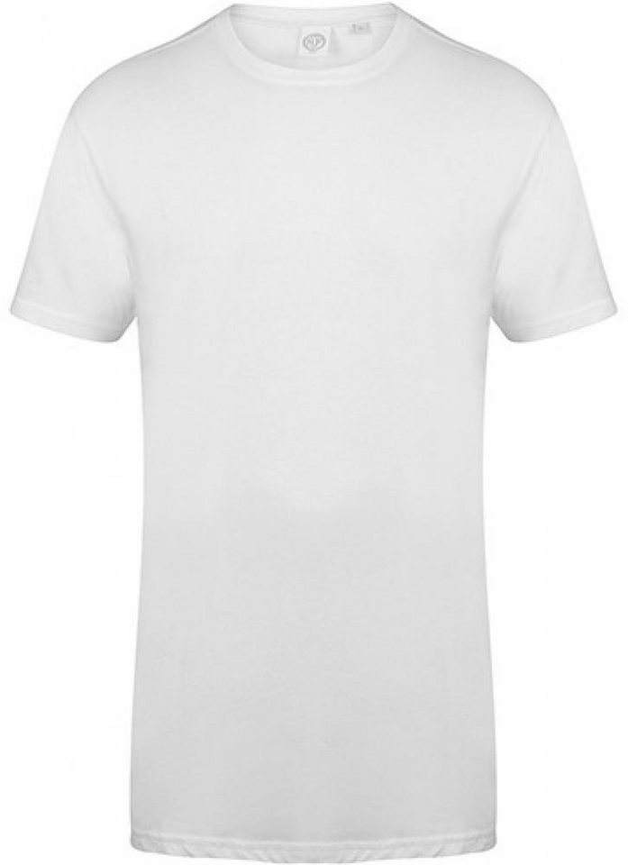 SF Men Rundhalsshirt Herren Longline T-Shirt With Dipped Hem / Single-Jersey von SF Men