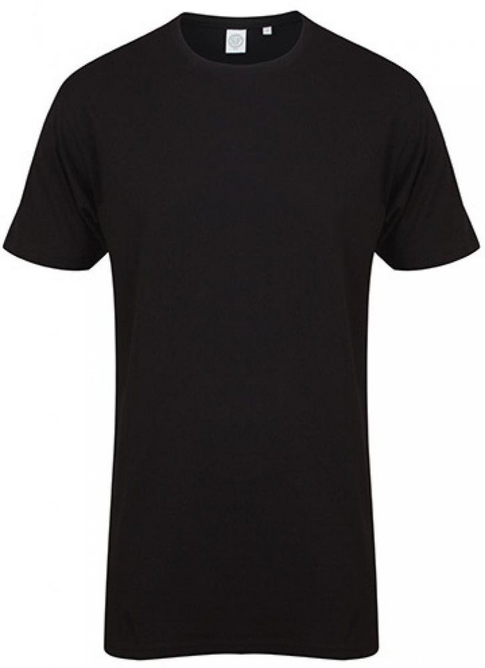 SF Men Rundhalsshirt Herren Longline T-Shirt With Dipped Hem / Single-Jersey von SF Men