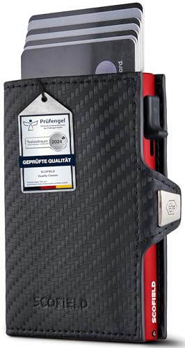 SF SCOFIELD Duality Classic Premium Slim Wallet | Kartenetui 9 – 10 Karten | Karten Geldbeutel | Herren Portemonnaie | RFID Schutz |Kreditkartenetui | Smart Wallet | Wallets for Men | Geldbörse von SF SCOFIELD