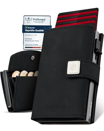 SF SCOFIELD Geldbörse Herren mit Münzfach | Portmonee Herren Klein 9-11 Karten | Geldbeutel RFID Schutz | Portemonnaie | Wallets for Men | Smart Wallet | Kreditkartenetui | Slim Wallet | Kartenetui von SF SCOFIELD