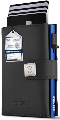 SF SCOFIELD Trinity Premium Slim Wallet mit Münzfach I Wallets for Men I Kartenetui mit Münzfach 10 – 12 Karten I Kreditkartenetui I RFID Schutz I Karten Portemonnaie I Smart Wallet I Geldbörse von SF SCOFIELD
