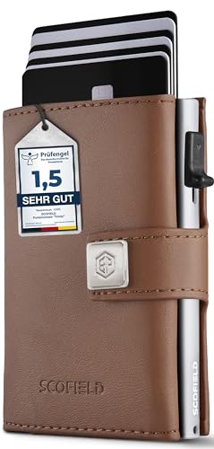 SF SCOFIELD Trinity Premium Slim Wallet mit Münzfach I Wallets for Men I Kartenetui mit Münzfach 10 – 12 Karten I Kreditkartenetui I RFID Schutz I Karten Portemonnaie I Smart Wallet I Geldbörse von SF SCOFIELD