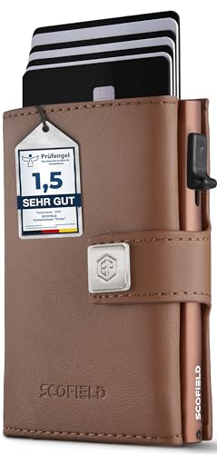 SF SCOFIELD Trinity Slim Wallet mit Münzfach I Premium Kreditkartenetui Herren für 10-12 Karten I RFID - Schutz I Wallets for Men I Smart Wallet I Kartenetui von SF SCOFIELD