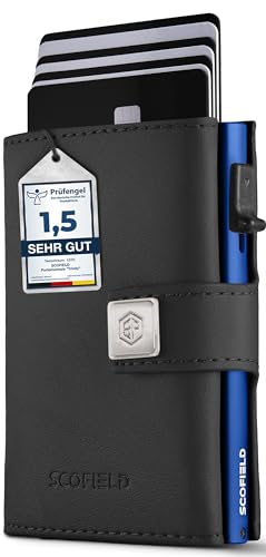 SF SCOFIELD Trinity Slim Wallet mit Münzfach I Premium Kreditkartenetui Herren für 10-12 Karten I RFID - Schutz I Wallets for Men I Smart Wallet I Kartenetui von SF SCOFIELD