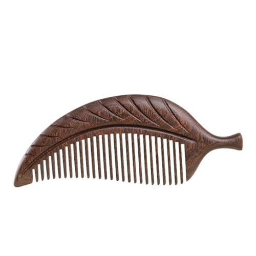 Friseurkamm Holz Blattkamm Tragbarer Haarkamm Bartpflegewerkzeug für Männer Kamm für langes Haar Geeignet für nasses und trockenes Haar Reisehaarkamm Friseurkamm Holz Blattkamm Tragbarer Haarkamm Bartpflegewerkzeug für Männer Kamm für langes Haar Geeignet für nasses und trockenes Haar Reisehaarkamm von SFANIIX