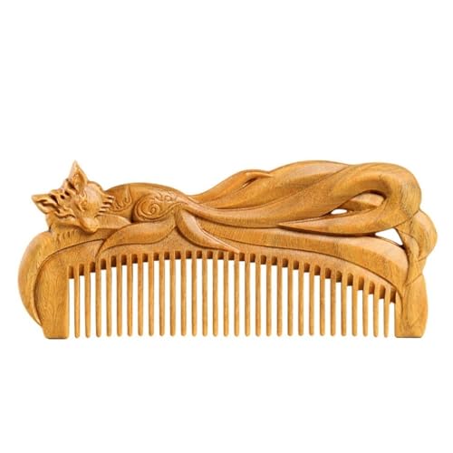 Friseurkamm Holzkamm mit feinen Zähnen für Home Massage Kamm für lockiges Haar für Damen Kamm für kurzes Haar für Herren Reishaarkamm von SFANIIX