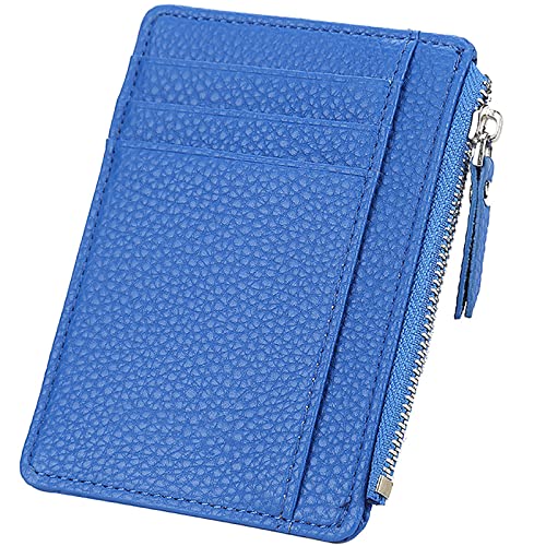 SFQEVHRZ Geldbörsen，Herren-Geldbörsen， Geldbörsen Herren Multifunktionale Blockier-Leder-Schlanke Geldbörse Kleines und kompaktes Design Geldbörsen aus echtem Leder(Blu) von SFQEVHRZ