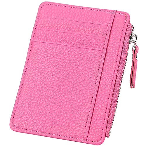 SFQEVHRZ Geldbörsen，Herren-Geldbörsen， Geldbörsen Herren Multifunktionale Blockier-Leder-Schlanke Geldbörse Kleines und kompaktes Design Geldbörsen aus echtem Leder(Pink2) von SFQEVHRZ
