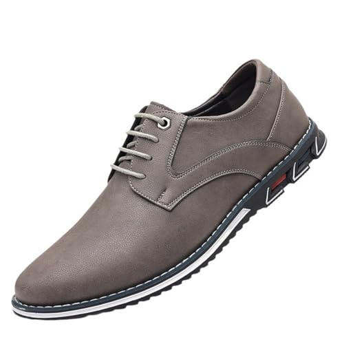SFSSWSRYDF Business Derby Herren Oxford Hochzeit Schuhe Klassischer Anzugschuhe Schnürhalbschuhe,Grau,49 EU von SFSSWSRYDF