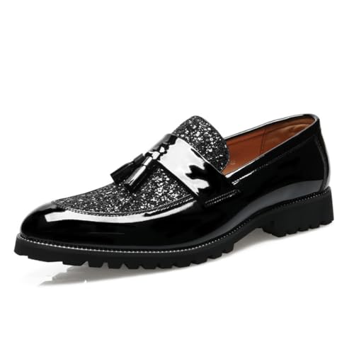 SFSSWSRYDF Herren Mokassin Slippers Freizeit Glitter Loafer Mode Tassel Freizeitschuhe Herrenschuhe Elegant,Schwarz,41 EU SFSSWSRYDF Herren Mokassin Slippers Freizeit Glitter Loafer Mode Tassel Freizeitschuhe Herrenschuhe Elegant,Schwarz,41 EU von SFSSWSRYDF
