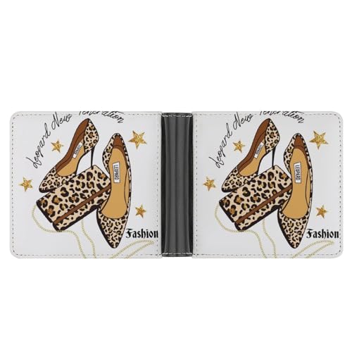 SFZPVMP Leopard High Heels Geldbörse Damen Wallet Kreditkartenetui Kartenetui Kartenhalter von SFZPVMP