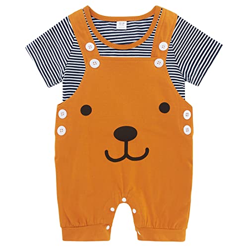 Baby Junge Kleidung Sommer Babykleidung Jungen Set Strampler Latzhose Babysachen Kurzarm Bekleidungssets Baby Jungen 3-6 Monate von SFreeBo