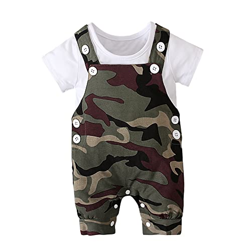Baby Junge Kleidung Sommer Babykleidung Jungen Set Strampler Latzhose Babysachen Kurzarm Bekleidungssets Baby Jungen 3-6 Monate von SFreeBo