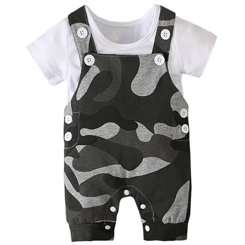 Baby Junge Kleidung Sommer Babykleidung Jungen Set Strampler Latzhose Babysachen Kurzarm Bekleidungssets Baby Jungen 6-9 Monate von SFreeBo