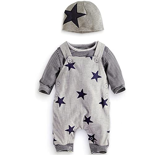 SFreeBo Baby Jungen Kleidung Winter Babykleidung Outfit Set Langarm Baumwolle Gestreiftes 3PCS Neugeborenes Babykleidung Jungen 12-18 Monate von SFreeBo