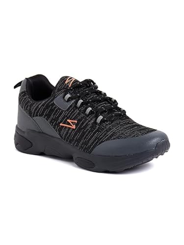 SG Herren Booster (Black, Size-8 UK / 9 US / 42 EU) Material-Rubber, PVC Synthetic Leather | Ideal for Trail Running | Breathable | Lightweight | Comfortable von SG