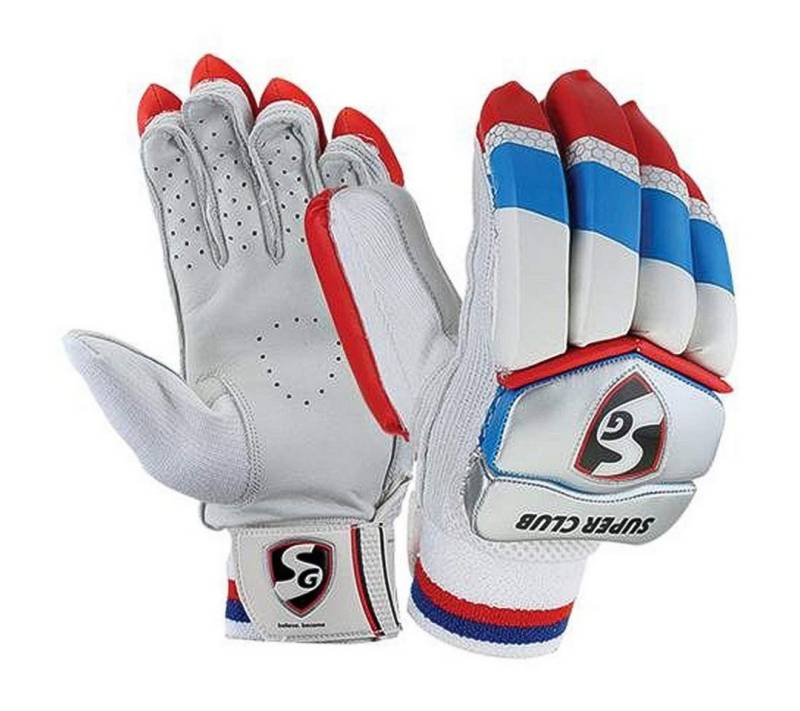 SG Multisporthandschuhe Super Club Cricket-Schlägerhandschuhe (Paketinhalt: 1 Paar Batting Glove, bequemer und sicherer Sitz) umweltfreundliche Fledermaushandschuhe mit Fingerrollen von SG