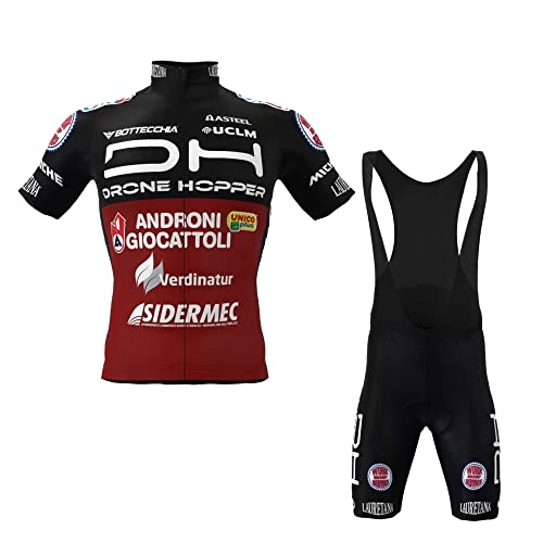 SGCIKER 2022 Herren Pro Team ANDRONI Radtrikot Set, Kurzarm Fahrrad Bekleidung Lätzchen Kurzsets Gel Pad（L von SGCIKER