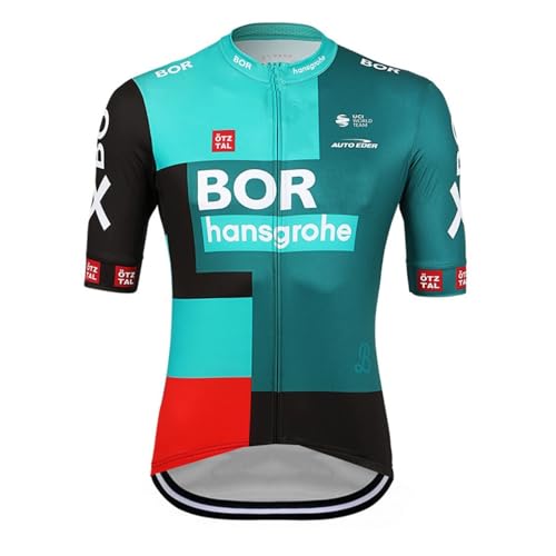 SGCIKER 2022 Herren World Tour Team BORAHansgrohe Radtrikot, kurzärmliges atmungsaktives Radtrikot MTB-Fahrrad Bekleidungs Hemd (4XL) von SGCIKER