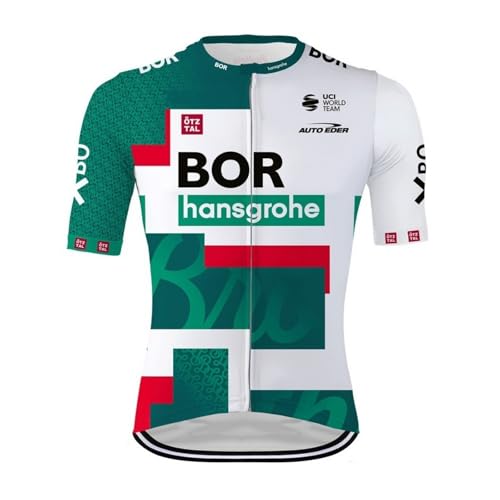 SGCIKER 2022 Herren World Tour Team BORAHansgrohe TDF Radtrikot, kurzärmliges atmungsaktives Radtrikot MTB-Fahrrad Bekleidungs Hemd (S) von SGCIKER