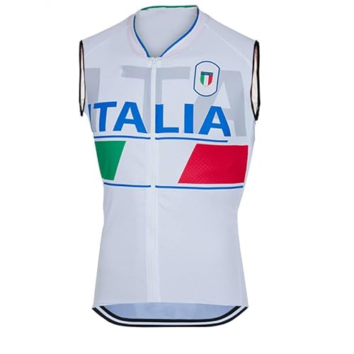 SGCIKER 2022 national pro team Italia Windjacke Weste Windjacke Herren Fahrrad bekleidung, MTB Windstopper Radsport weste (2XL) von SGCIKER
