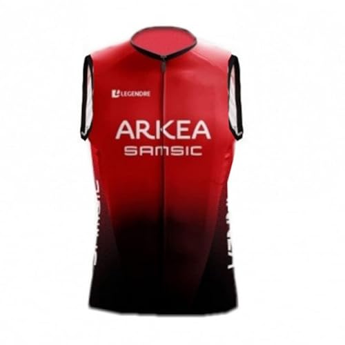 SGCIKER 2022 pro team ARKEA Windjacke Weste Windjacke Herren Fahrrad bekleidung, MTB Windstopper Radsport weste (6XL) von SGCIKER