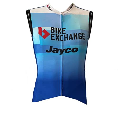 SGCIKER 2022 pro team BIKE EXCHANGE Windjacke Weste Windjacke Herren Fahrrad bekleidung, MTB Windstopper Radsport weste (2XL) von SGCIKER