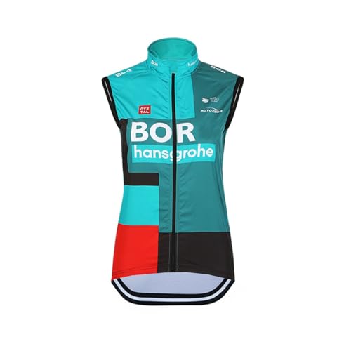 SGCIKER 2022 pro team BORAHansgrohe Windjacke Weste Windjacke Herren Fahrrad bekleidung, MTB Windstopper Radsport weste (5XL) von SGCIKER