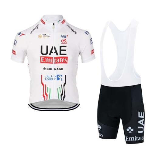 SGCIKER 2024 Herren Pro team UAE Radtrikot Set, Kurzarm Fahrrad bekleidung Lätzchen Kurzsets Gel Pad（2XL von SGCIKER