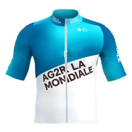 SGCIKER 2024 Herren World Tour Team AG2R Radtrikot, kurzärmliges atmungsaktives Radtrikot MTB-Fahrrad Bekleidungs Hemd (2XL) von SGCIKER