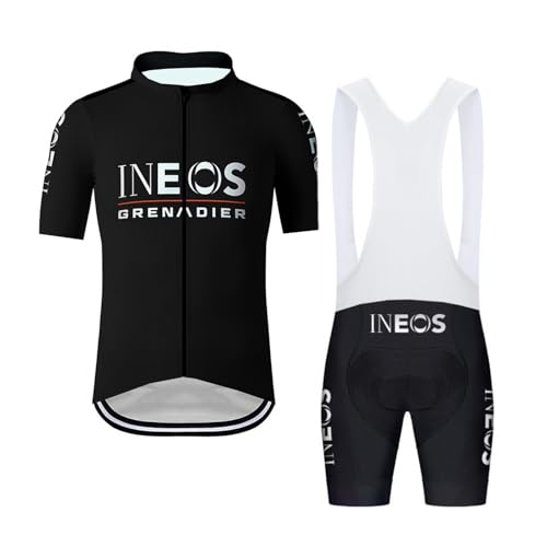 SGCIKER 2025 Herren Pro team INEOS Radtrikot Set, Kurzarm Fahrrad bekleidung Lätzchen Kurzsets Gel Pad(M SGCIKER 2025 Herren Pro team INEOS Radtrikot Set, Kurzarm Fahrrad bekleidung Lätzchen Kurzsets Gel Pad(M von SGCIKER