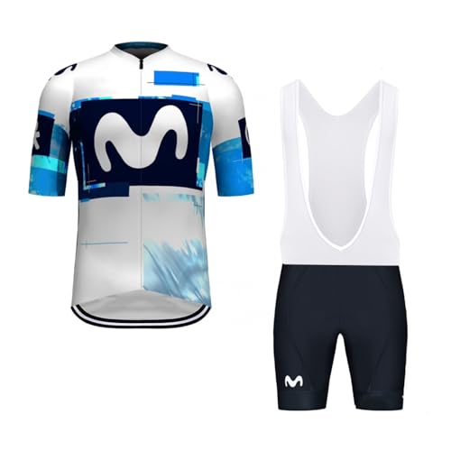 SGCIKER 2025 Herren Pro team M Radtrikot Set, Kurzarm Fahrrad bekleidung Lätzchen Kurzsets Gel Pad（L von SGCIKER