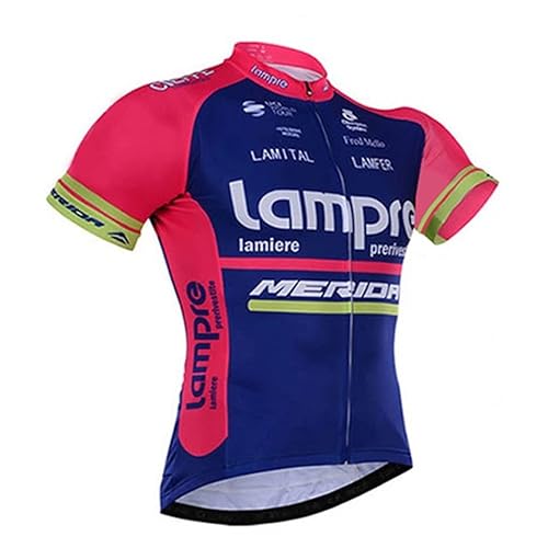 SGCIKER Herren World Tour Team Lampre Radtrikot, kurzärmliges atmungsaktives Radtrikot MTB-Fahrrad Bekleidungs Hemd (S) von SGCIKER
