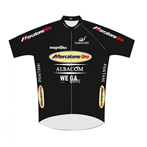 SGCIKER Marco Pantani schwarz Pro Team Retro Mercatone Uno Radtrikot Für Männer, Sommer Kurzarm Atmungsaktive MTB Fahrrad Kleidung Fahrradtrikot (S) von SGCIKER