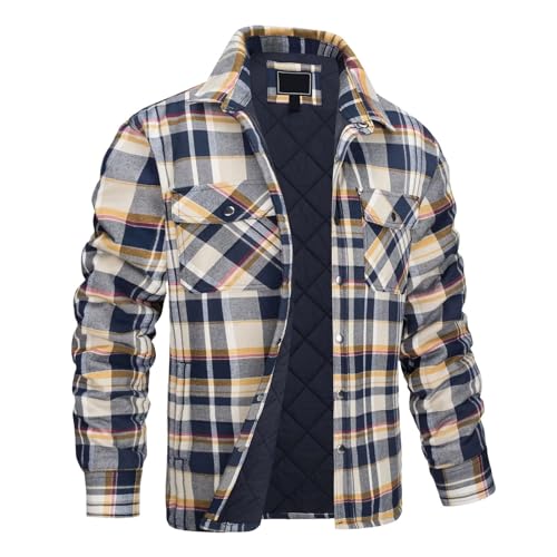 SGDLESN Herren Winterjacke Flannel Jacke Herren Jacke Herren Winter Winterjacke Herren Arbeitsjacke Herren Flanellhemd Jacke Herren Karierte Jacke Herren Winter Jacket Men Arbeitsjacke Herren Herren von SGDLESN