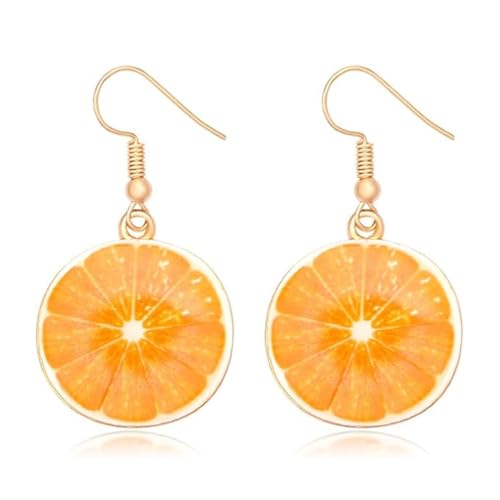 SGERUFZ 1 Pair Funny Cute Fruit Earrings, Lemon Drops Dangle, Fruit Ear Studs for Women von SGERUFZ