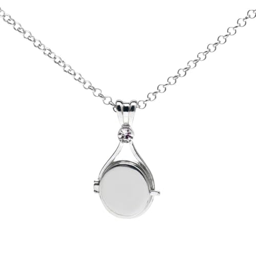 SGERUFZ 1 Pcs Edelstahl Meerjungfrauen Anhänger Schmuck Halsketten, Plötzlich Meerjungfrau Kette Mermaid Medaillon, Passend Für Damen Und Mädchen (Blau) von SGERUFZ