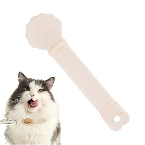 SGERUFZ 1 Stück Cat Treats Spoon, Katzenstreifen Quetschlöffel Katzenfutter Löffel Haustier Futterspender Zum Auspressen von Pürees und Snacks von SGERUFZ