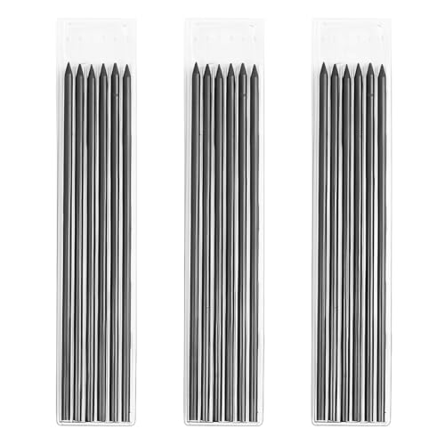 SGERUFZ 18 Stück Bleistiftminen für Zimmermannsbleistift, Tischler Bleistift Ersatzminen, Solide Tieflochmarker Minen, Konstruktion Bleistift Ersatzminen für Architekt Zeichnen (2.8 mm) von SGERUFZ