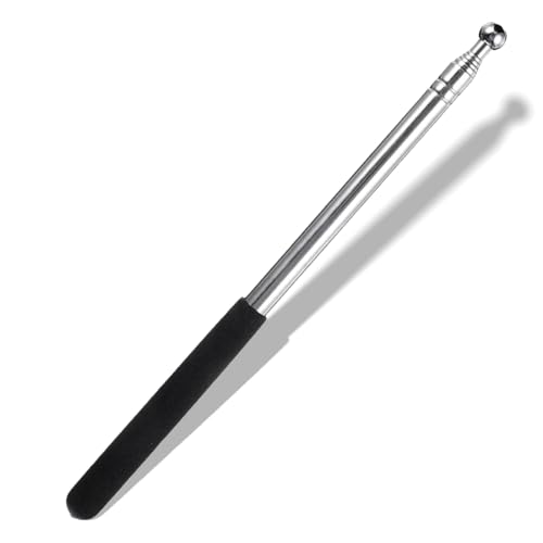 SGERUFZ 1pcs Teleskop Zeigestab Ausziehbar, Whiteboard Tafel Zeiger Rostfreier Stahl mit Filzkopf für Lehrer (100 cm) (Schwarz) von SGERUFZ