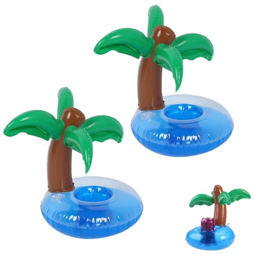SGERUFZ 2 Stück Aufblasbares Flaschenhalter,Getränkehalter für Pool, Aufblasbarer Pool Getränkebecher,Beachparty Aufblasbar Getränkehalter, für Kinder Familie Pool Party von SGERUFZ