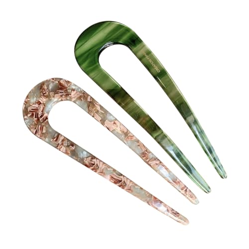 SGERUFZ 2 Stück U-förmige Haarspangen, Haarspangen für die Frisur, französische Haarspangen, Haarschmuck für Mädchen und Frauen von SGERUFZ