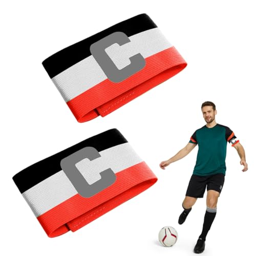 SGERUFZ 2 Stück Verstellbare Kapitänsbinde Kinder Fussball, Kapitänsbinde Kinder, Kapitänsbinde Fussball, Spielführerbinde, Elastic Kapitänsbinde Fussball, für Kinder Erwachsene Junior von SGERUFZ