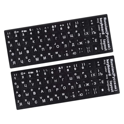 SGERUFZ 2er Packung Universelle Russische Tastatur-Aufkleber mit Beschichtung für Computer Wasserdicht und Staubdicht SGERUFZ 2er Packung Universelle Russische Tastatur-Aufkleber mit Beschichtung für Computer Wasserdicht und Staubdicht von SGERUFZ