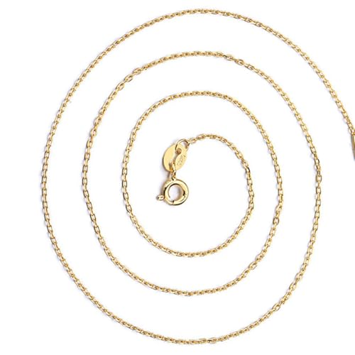 SGERUFZ 925 Silber O-Kette Wellenmuster Silberne Halskette für Damen Wasserfest Oxidationsbeständig Länge 41-50cm von SGERUFZ