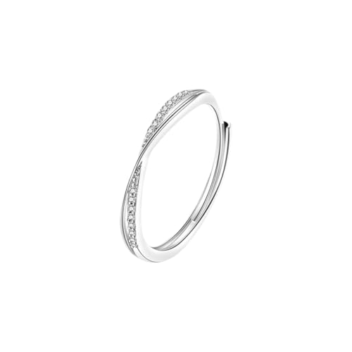 SGERUFZ Damen Verstellbar ring Stapeln Daumenring Eheringe Verlobungsring Promise Ring Engagement Ringe Band Ring für Damen Schmuck (Silber 925) von SGERUFZ